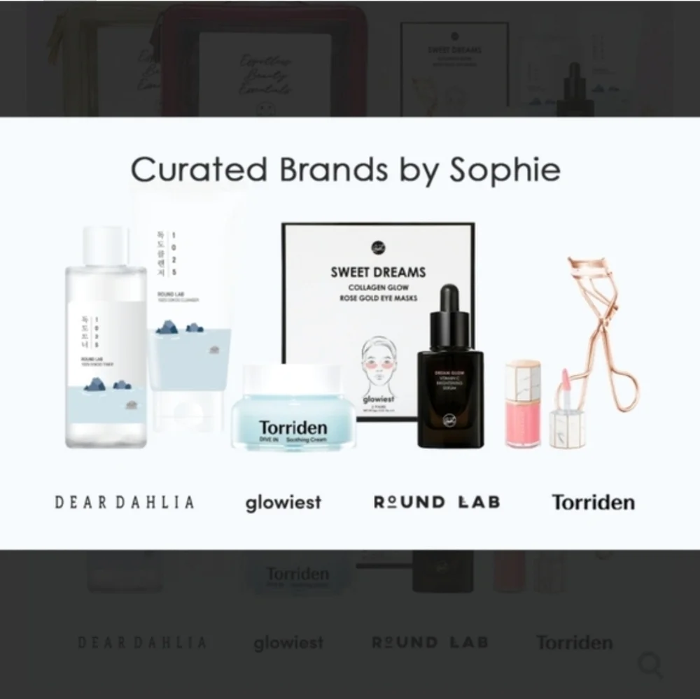 K-Beauty 7 step kit with Red Makeup Bag by Sophie
